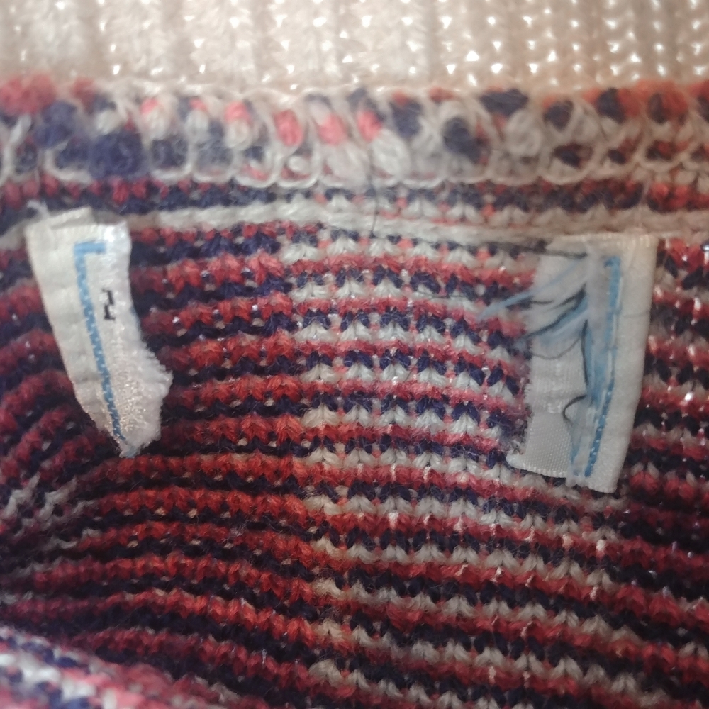 Vintage Patchwork Spring Pullover Sweater - image 2